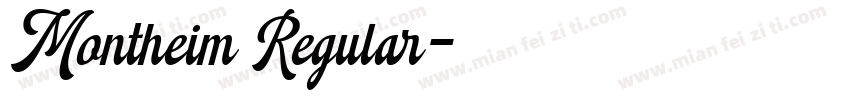 Montheim Regular字体转换